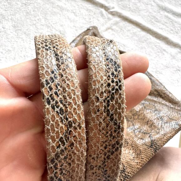 Y2K Faux Snakeskin Rhinestone Appliqué Tote Bag – 2000s Western McBling Mallcore - Picture 10 of 12